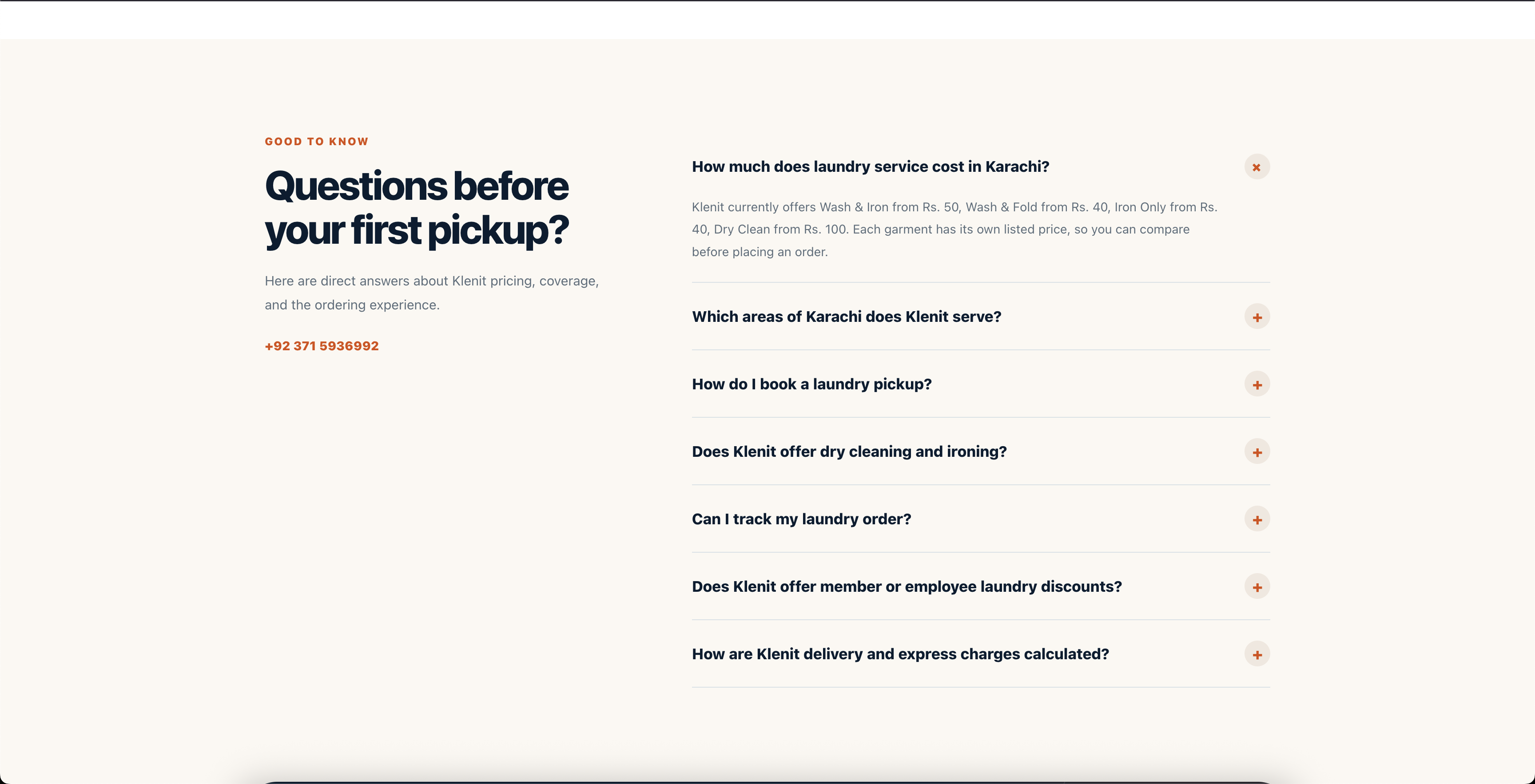 Klenit marketing landing site screenshot 5