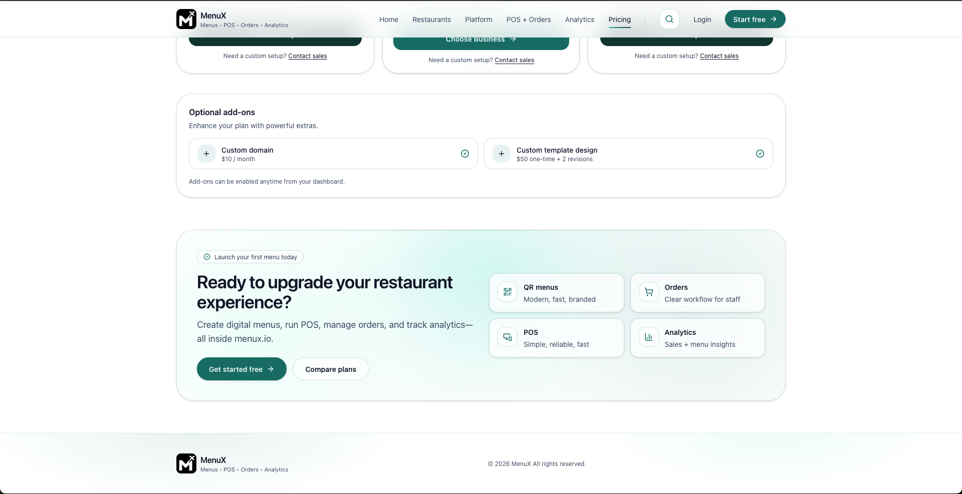 MenuX — Menus, POS, orders & analytics screenshot 7
