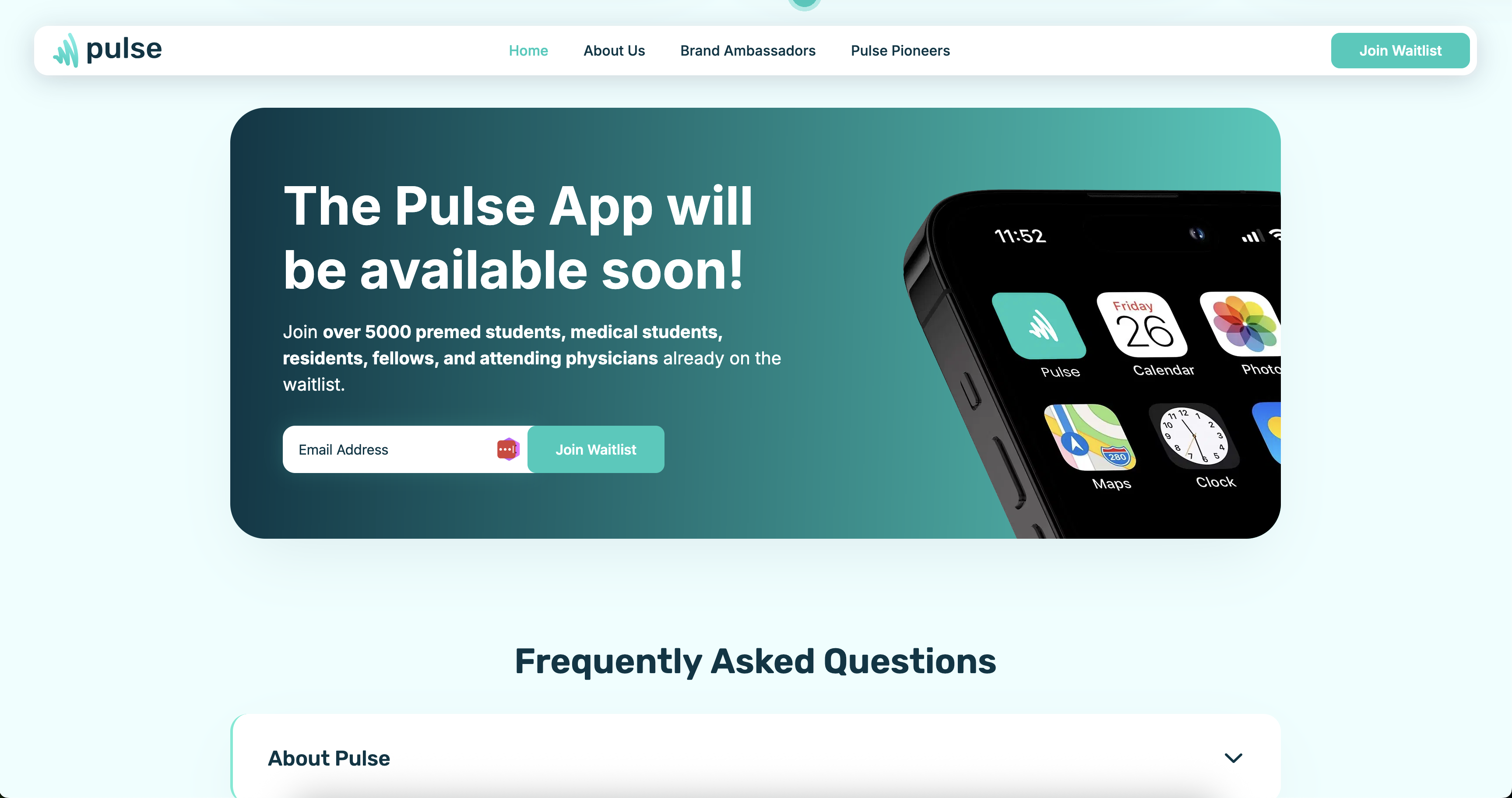 Pulse landing page screenshot 5